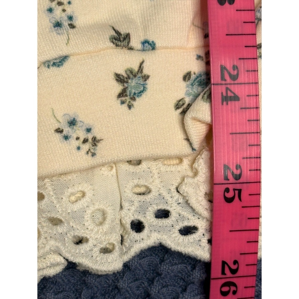 Ampersand Avenue Golden Hour Garden University Hoodie Floral Lace Trim 3XL NEW - Picture 9 of 12